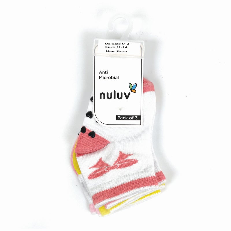 nuluv جوارب أطفال نولوف قطن عبوة من 3 - Image 3
